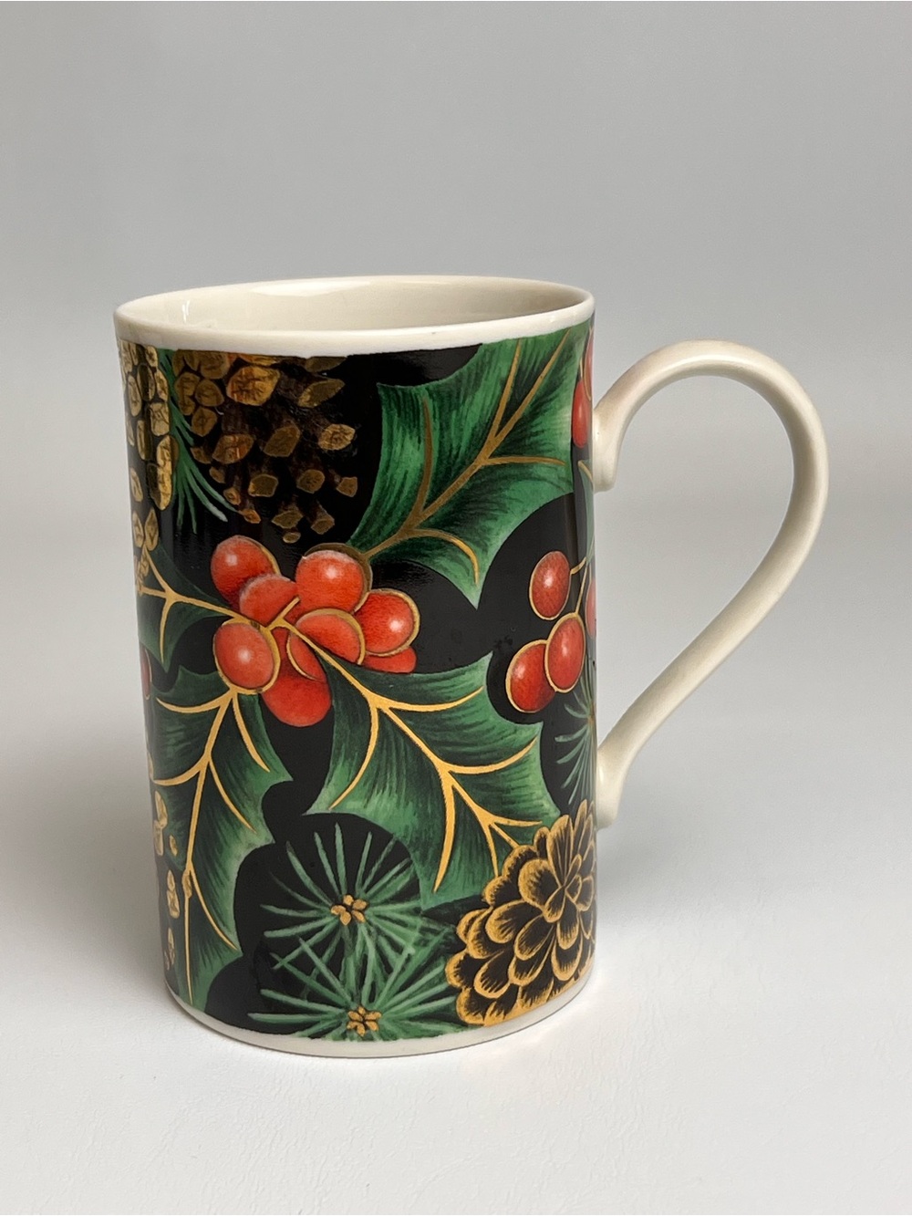 Dunoon Golden Holly Caroline Bessey Stoneware Mug Coffee Tea England